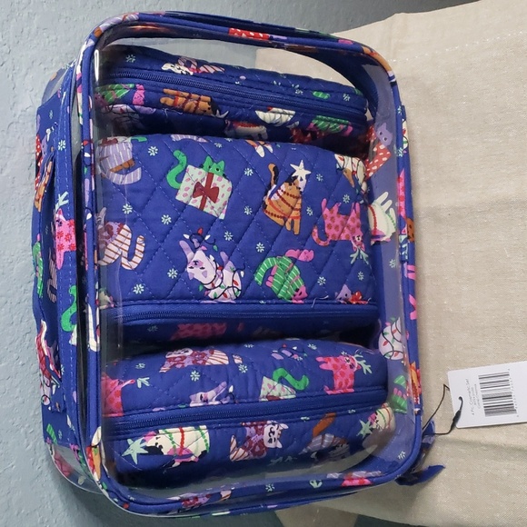 Vera Bradley Cat Mom 4 pc. Cosmetic Bag Organizer Set NWT - Cat Lover - Cats - Picture 3 of 8
